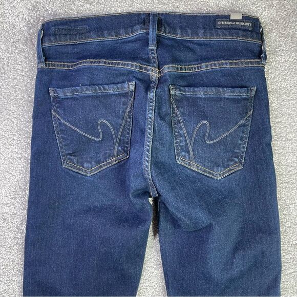 Citizens of Humanity Emanuelle Jeans Women’s 25 Blue Bootcut Low Rise Dark Denim - Picture 4 of 15